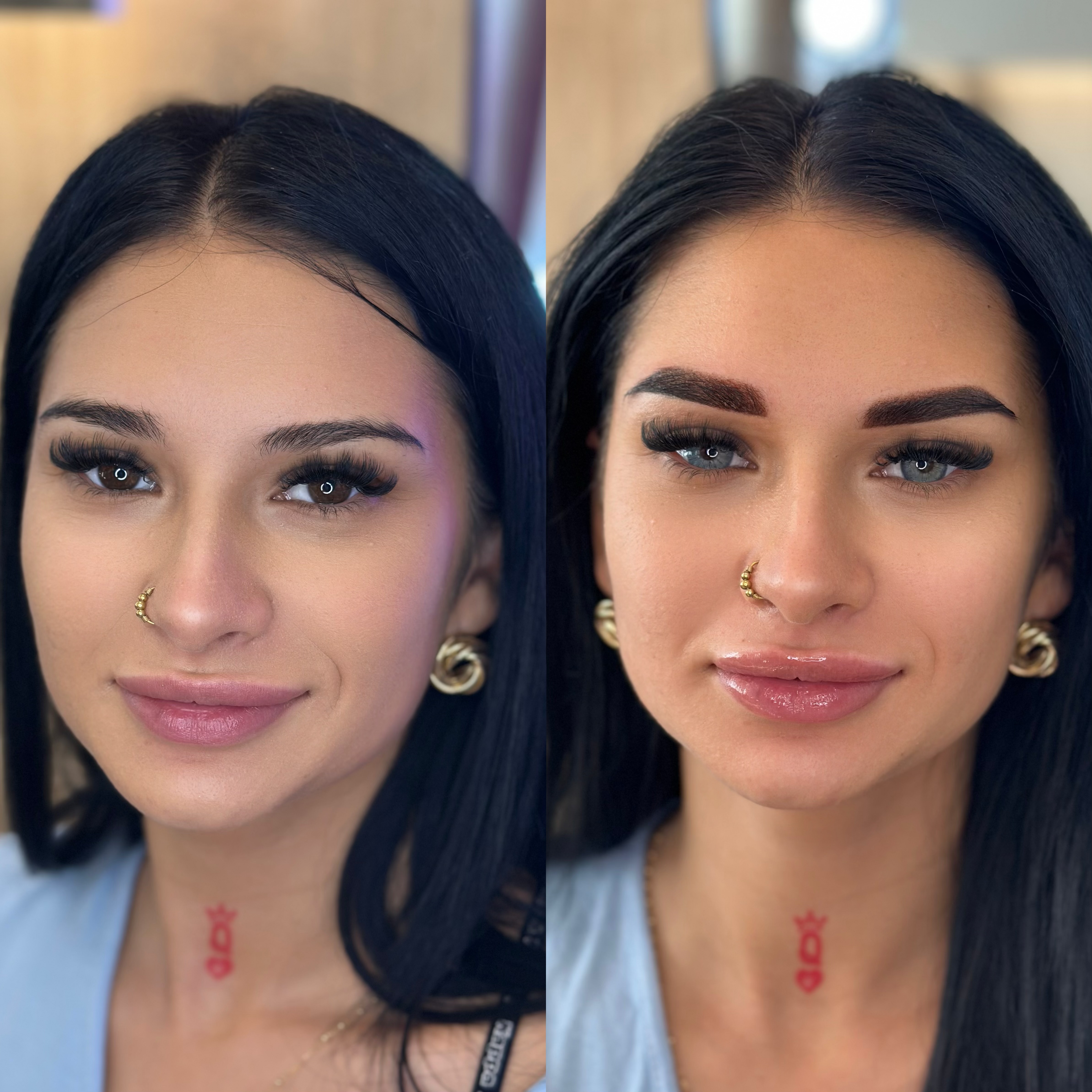 Eyebrows micropigmentation result